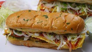 Special Egg Burger Pakistani Street Style,Anday Wala Burger,Shami Bun Kabab By Recipes Of The World