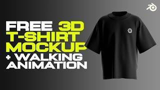 FREE 3D Tshirt Mockup (No Plugins) - Blender Tutorial