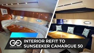 Interior refit to Sunseeker Camargue 50