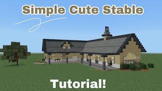 Simple Horse Stable Tutorial || Minecraft Equestrian || DibbleCraft ||