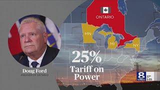 Discussing potential electricity price hikes in New York following Canada's tariff change