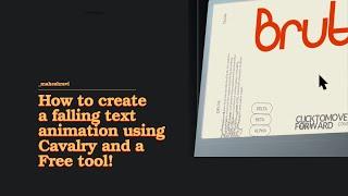 Create a falling text animation using Cavalry OR Space Type Generator