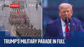 President Trump's military parade | Sky News coverage