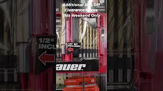 Harbor Freight Clearance Sale   Bauer Drill Bits