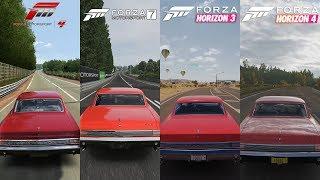 Forza 4 vs Forza 7 vs Forza Horizon 3 vs Forza Horizon 4 - 1965 Pontiac GTO Sound Comparison