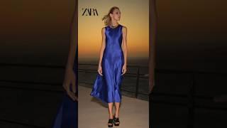 Amazing satin dress by Zara, perfect for events #zarastyle #zarafashion #zaradress