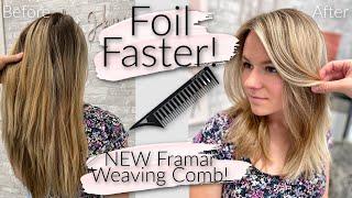 EXPRESS PARTIAL HIGHLIGHT Placement & Framar's New Weaving Comb! // Wholy Hair