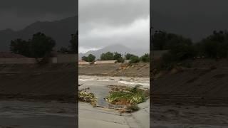 Tropical storm in the desert #palmsprings #hurricane #hurricanehilary #whitewaterriver