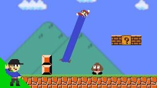 Every time Mario jumps, he gets TALLER!