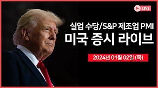 [생방송] 2025년 새해 첫 거래일｜테슬라, 4분기 인도량 발표｜실업수당 청구건수, S&P글로벌 제조업 PMI｜ - 오선의 미국 증시 라이브