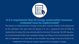 Is it a requirement that all energy conservation measures evaluated must be implemented?