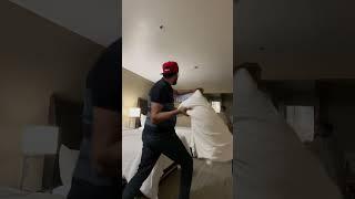 Real friends don’t fight… they throw pillows at each  other.#fun#california#friends#fyp#tiktok#viral