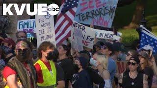 Anti-ICE protesters march through Downtown Austin