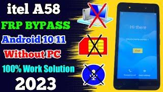 itel A48 FRP Bypass Android 10 11 Without PC 2023 || Google Account Remove 100 % with Solution