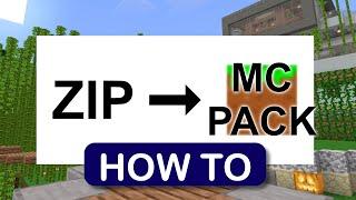 Convert a zip into a mcpack file on iOS [Tutorial]