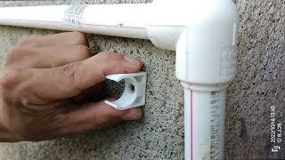 how to install tox screw in water line on the wall (DIY) #drill