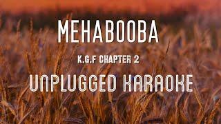 Mehabooba Song - KGF Chapter 2 | Karaoke with Lyrics | unplugged | Rocking Star Yash | Sebin Xavier