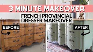 French Provincial Dresser Makeover | 3 Minute Makeover