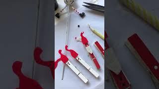 Making Christmas Decorations from Clothespins with Damir! 