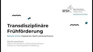 Transdisziplinäre Frühförderung (B.A.) an der MSH Medical School Hamburg studieren