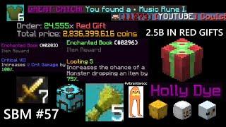 2.5B IN RED GIFTS (they buffed them) (hypixel skyblock moments #57)