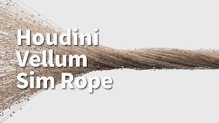 [Houdini tutorial] Vellum simulates the weaving effect a rope