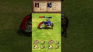 Elite Teutonic Knight vs Elite Konnik (AoE2) #Shorts