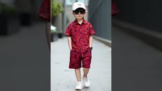 MYK Boys’ Maroon Linen Printed Co-Ord SetBreezy Summer Comfort #cute #kidswearfactory #summerclothes