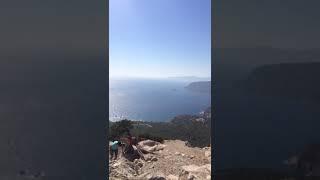 very hot summer on the mountains of rhodos Greece