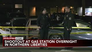 At least 30 shots fired during shootout at gas station