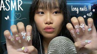 ASMR with long nails  ᡣ𐭩ྀིྀི