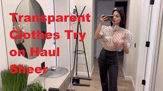 Transparent Clothes Try on Haul Sheer lingerie #tryon