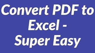 Convert pdf to Excel