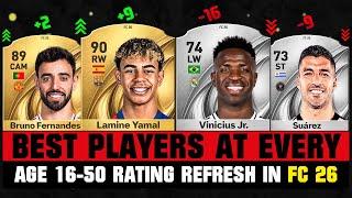 FIFA 26 | BEST PLAYER RATINGS at Every Age 16-50 IN FC 26!  ft. Lamine Yamal, Vini, Bruno…