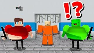 JJ and Mikey Become BARRY in ROBLOX PRISON CHALLENGE in Minecraft / Maizen animation