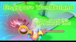 ROBLOX FREE ACCESSORY: How to get Lotus Hat in Singapore Wanderland Game!