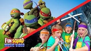 Ninja Turtles Fun Squad Music Video! (Side by Side Comparison)