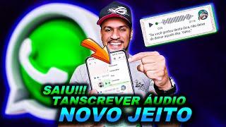 WHATSAPP! SAIU PARA TODOS O NOVO MODO DE TRANSCREVER ÁUDIO NO WHATSAPP 2024 - ATIVE AGORA!