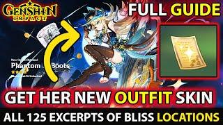 How To Get Kirara New Outfit Skin All 125 Excerpts of Bliss Locations Full Guide Genshin Impact 4.8