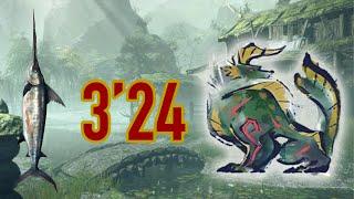 Monster Hunter Rise | Apex Zinogre 3’24 Great Sword Solo