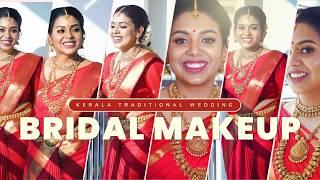 Simple & Elegant Kerala Bridal Makeup | Wedding Look in Red Silk Saree | Vikas Vks Makeup Artist