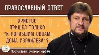 Христос пришел только "к погибшим овцам дома Израилева" ?  Протоиерей Виктор Горбач