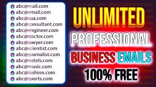 How to create Unlimited FREE Business Emails? | Create a business email account | Professional email