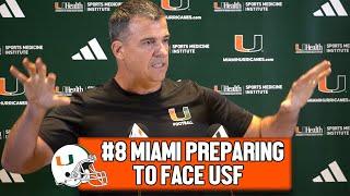 Mario Cristobal Previews Game vs. USF as Miami Enters Ranked #8 Following 3-0 Start