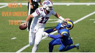 NFL WEEK 4 OVER/ UNDER VEGAS SPREAD PICKS WITH LAWSON