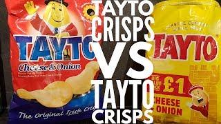 Tayto Crisps Vs Tayto Crisps , Cheese & Onion Flavour