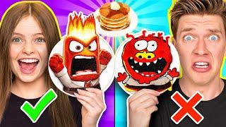 PANCAKE ART CHALLENGE!! ft. Jordan Matter & ZHC | How To Make Inside Out 2 vs Despicable Me Minion