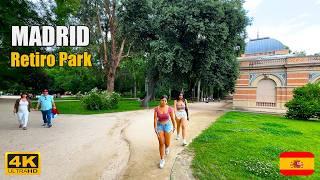 Madrid: Retiro Park - History, Nature and Many Tourists | Madrid Walking Tour 2025 - UHD 4K60fps