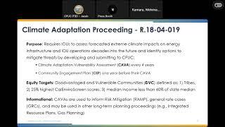 CPUC Climate Adaptation Proceeding Workshop 2, Technical Workshop