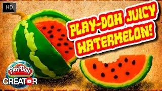 How to make Playdoh Watermelon Play doh 수박 Как сделать Арбуз из пластилина sandía 수박